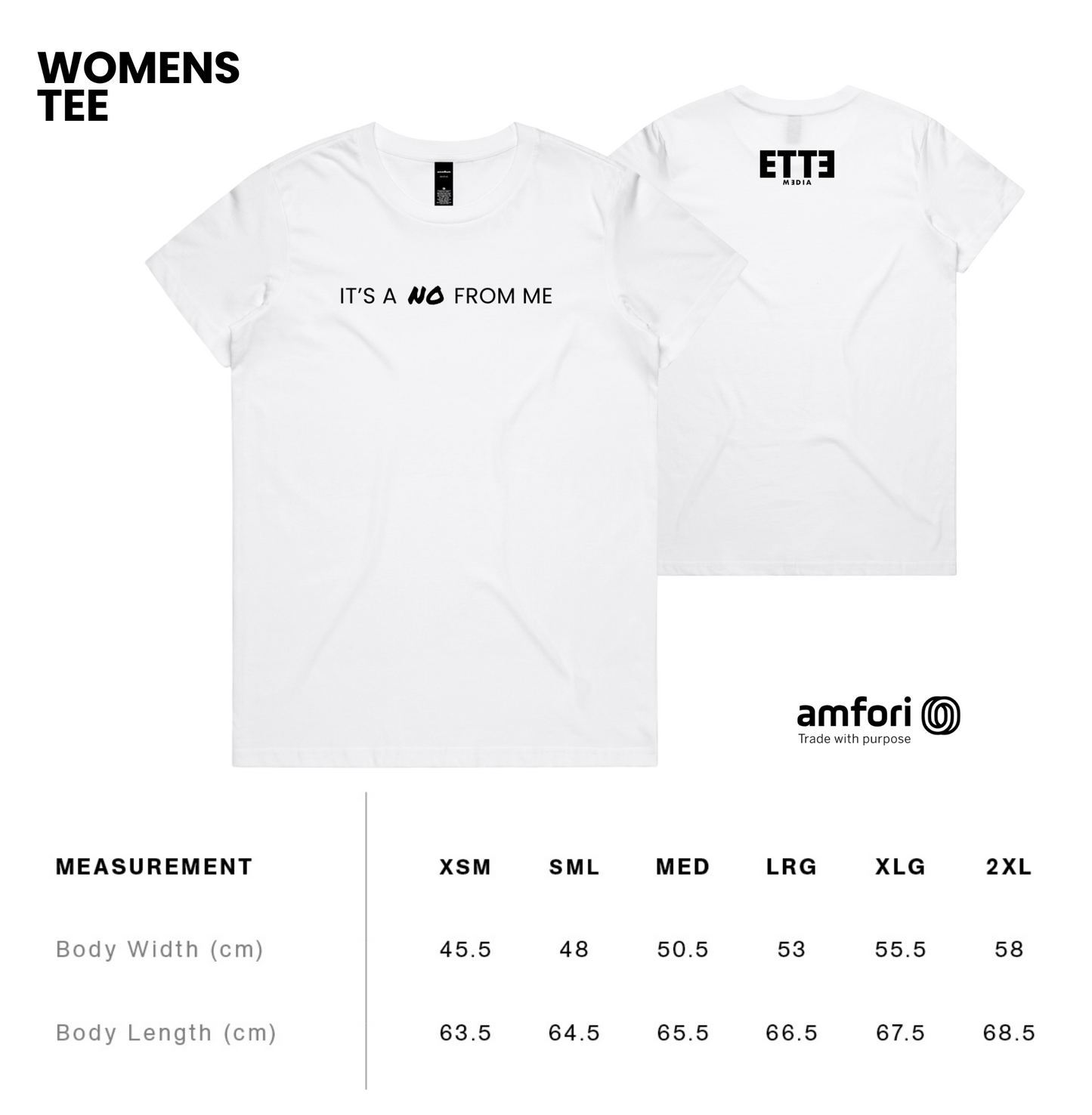 IT'S A NO FROM ME - Women's Tee